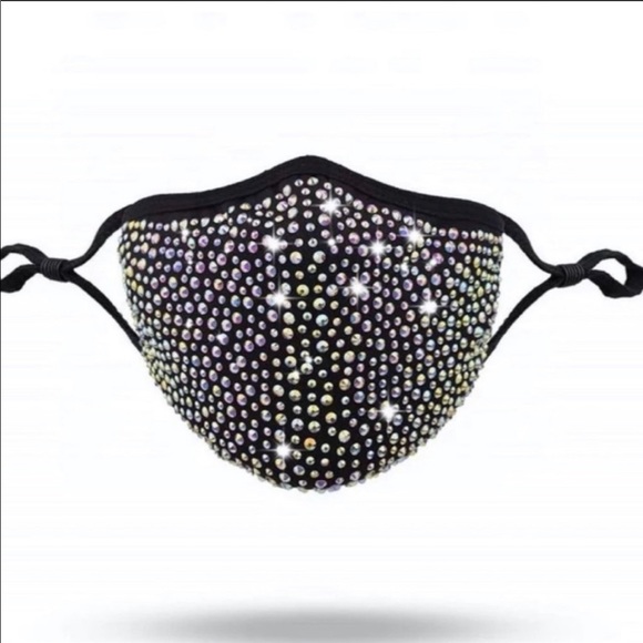 Bling Swarovski Rhinestones Mask - Picture 2 of 2